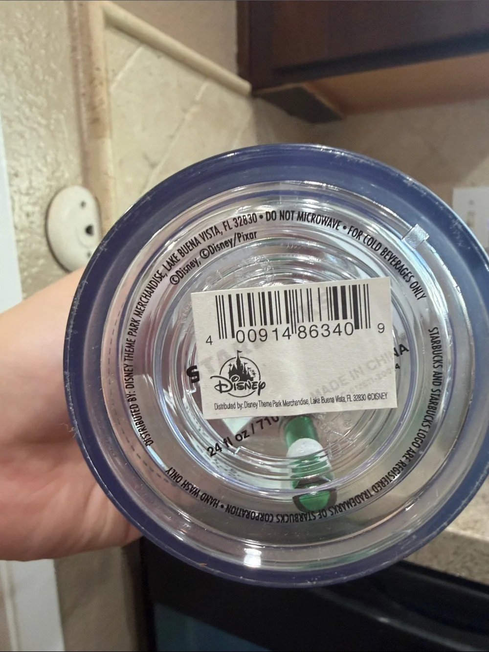 Starbucks Disneyland Resort Tumbler with Green Straw